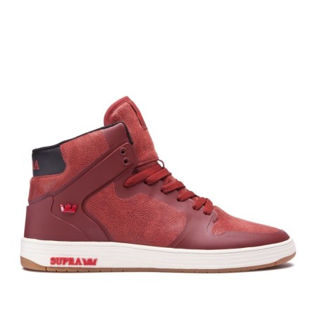 Supra Vaider 2.0 Mens High Tops Shoes Burgundy UK 90XPR